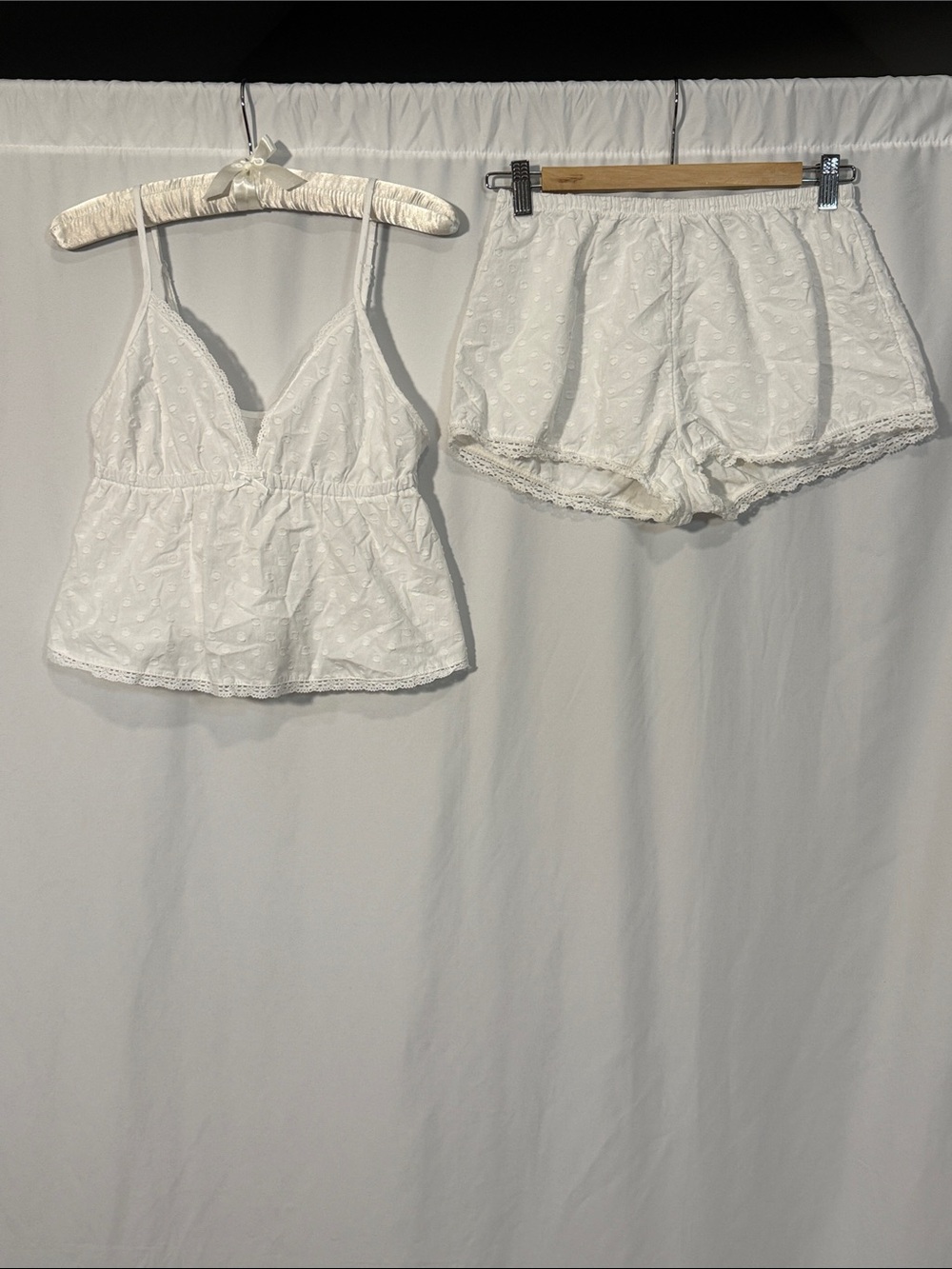 wild fable White Eyelet Lace Cami and Shorts Sleep Set